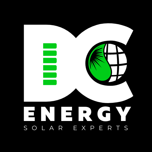 DC Energy Logo Solar Installer Near Me Black Large